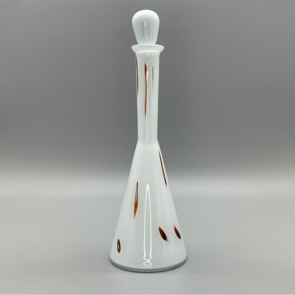 Vintage Murano Decanter With Stopper Millefiori Speckled Cased Art Glass - Picture 1 of 16